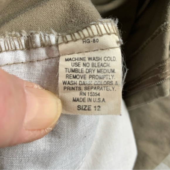 Essentials Sport Loafers Pants 12 Khaki Brown Y2K 90's Pleated front Cuffed legs - Picture 5 of 16